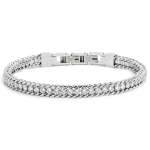 Bracciale tennis 3mm con catena grumetta