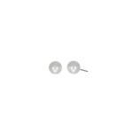 Orecchino in argento 925 rodiato, perla iridata ø 8 mm a perno.