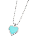 Collana con cuore pendente turchese