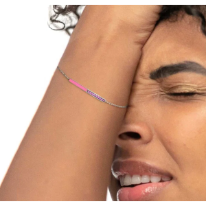 Bracciale con zirconi e smalto