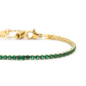 Bracciale tennis 2,5mm con zircone centrale