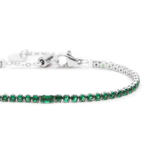 Bracciale tennis 2,5mm con zircone centrale