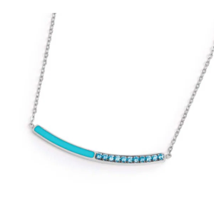 Collana con zirconi e smalto