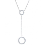 Collana cerchi con zirconi bianchi