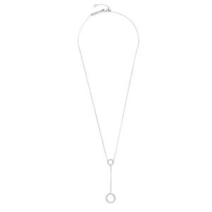 Collana cerchi con zirconi bianchi