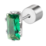 Orecchino a lobo zircone baguette