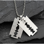 Collana con ciondolo a Forma di Doppia Lama Di Rasoio