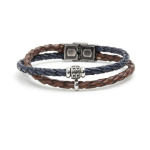 Bracciale cuoio incrociato