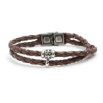 Bracciale cuoio incrociato