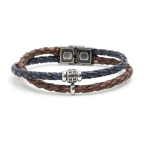 Bracciale cuoio incrociato