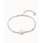 Collana in cuoio placcata argento Sterling con perla