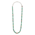 Collana con sfere malachite e occhio di tigre