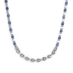 Collana con rondelle in sodalite ed elementi in ematite