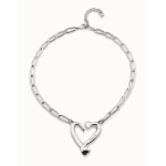 Ciondolo d’argento Sterling a maglie e con cuore