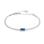Bracciale catena snake con zircone baguette