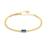 Bracciale catena snake con zircone baguette