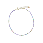 Bracciale con zirconi sfaccettati multicolor (ø2 mm),