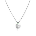 Collana catena snake quadrata con serpente pendente