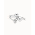 Bracciale rigido con tre sfere placcate argento Sterling
