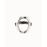 Bracciale placcato argento Sterling, ovale grande centrale con chiusura a fibbia