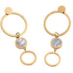 Orecchini a lobo con acrilico e madreperla