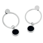 Orecchini a lobo con acrilico e madreperla