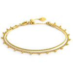 Bracciale doppia catena snake e grumetta con sfere