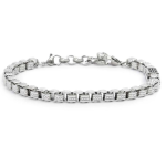 Bracciale catena box con trama