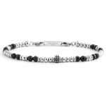 Bracciale con SFERE in pietra ed elementi in ematite