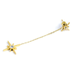 Orecchino rosa dei venti con pendente rosa dei venti