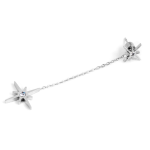 Orecchino rosa dei venti con pendente rosa dei venti