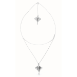 Ciondolo doppio placcato in argento con manta