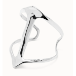 Bracciale rigido placcato argento Sterling con struttura di manta gigante