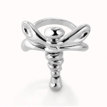 Anello libellula placcato argento sterling