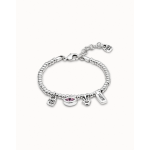 Bracciale placcato argento Sterling con cristalli