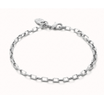 Bracciale con maglie medie placcato argento Sterling