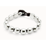 Bracciale con perline rotonde piccole placcate argento Sterling