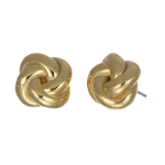 Orecchino in argento 925, bottone intrecciato.