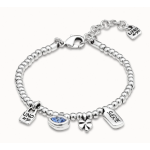 Bracciale placcato argento Sterling con cristalli