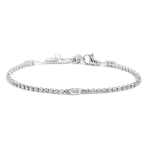 Bracciale tennis 2mm con zircone centrale