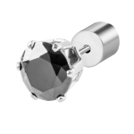 Orecchino a lobo con zircone 6mm