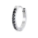 Orecchino a cerchio 1,7 cm con zirconi