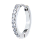 Orecchino a cerchio 1,7 cm con zirconi