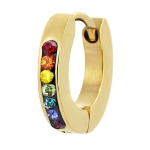 Orecchino a cerchio 11mm con cristalli