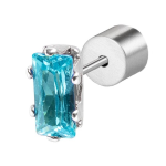 Orecchino a lobo zircone baguette