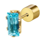 Orecchino a lobo zircone baguette