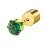 Orecchino a lobo con zircone 4mm