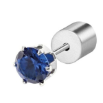 Orecchino a lobo con zircone 4mm