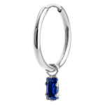 Orecchino a cerchio con zircone baguette