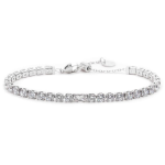 Bracciale tennis 4mm con zircone centrale